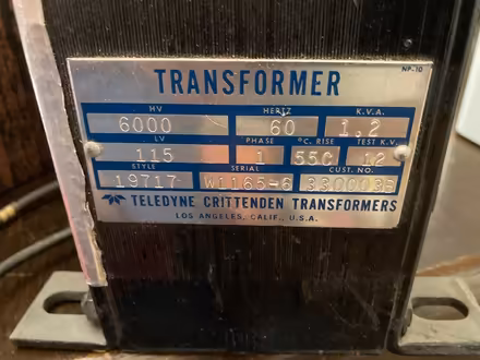 Photo of free 6kV 1.2kVA transformer (Westcotes LE3) #2