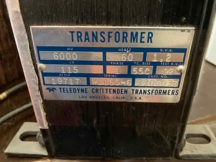 Photo of free 6kV 1.2kVA transformer (Westcotes LE3) #2
