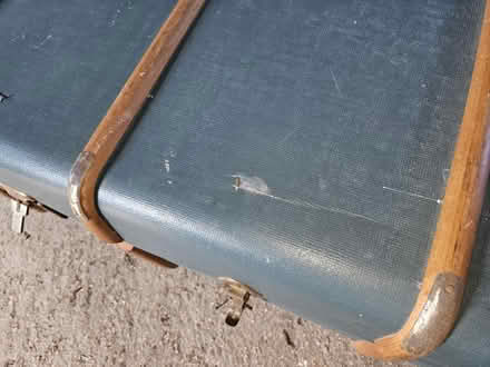 Photo of free Blue wooden bands steamer trunk (GL4) #3