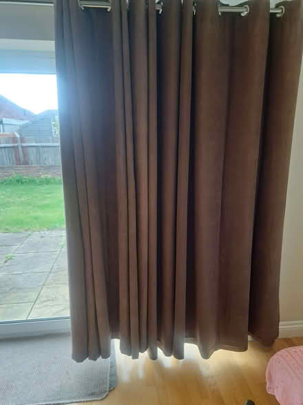 Photo of Brown Velvet Patio curtains (Warden Hill LU3) #1