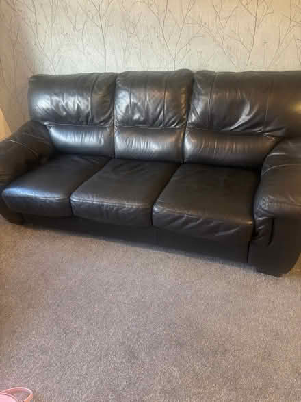 Photo of free Leather sofabed and recliner (Vange SS16) #4