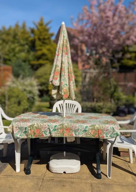 Photo of free 4 Chairs and Table with Parasol (Bridlington) #2
