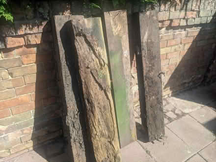 Photo of free 4 wooden sleepers (SG19) #2