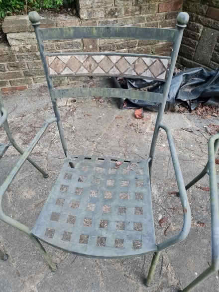 Photo of free Four metal garden chairs (Banstead, SM7) #3