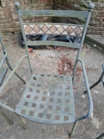 Photo of free Four metal garden chairs (Banstead, SM7) #2