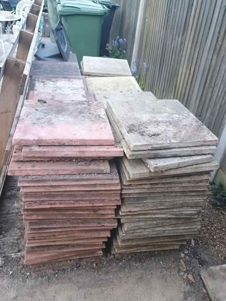 Photo of free 30 red paving slabs - collect today (SE12) #1