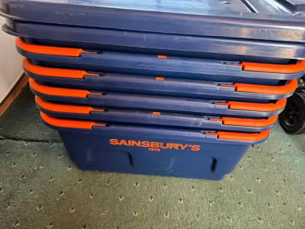 Photo of free Old Sainsbury’s storage boxes (Newport Pagnell MK16) #3