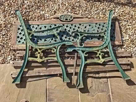 Photo of free old garden bench seat (Halstead TN14) #2