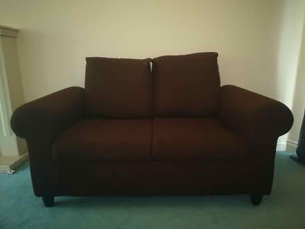 Photo of free Brown material 2-seater sofa (Shirley, SO15) #2