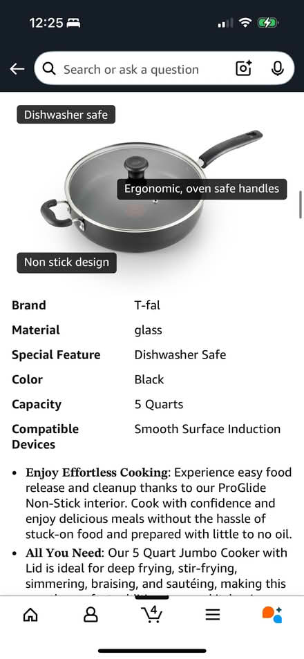 Photo of free tfal cooking pan 5 quart (Princeton) #2