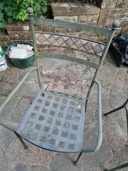 Photo of free Four metal garden chairs (Banstead, SM7) #4
