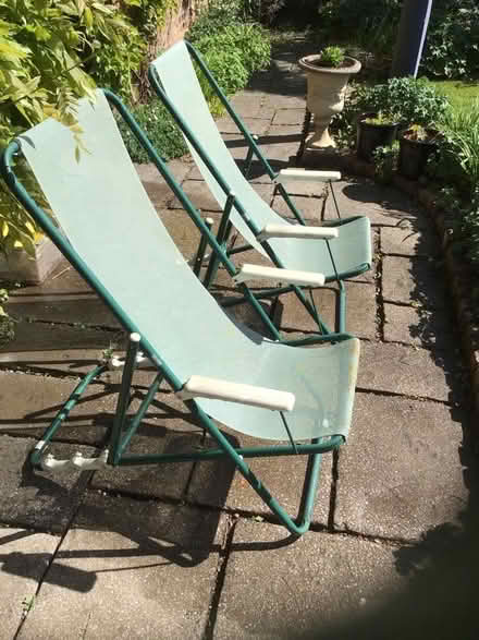 Photo of free 2 sturdy garden chairs - 3 position reclining (Alderley Edge SK9) #2