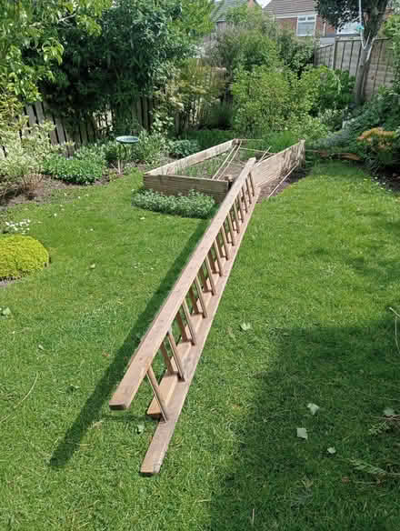 Photo of free Double Wooden Ladder 3.6m (Formby L37) #1
