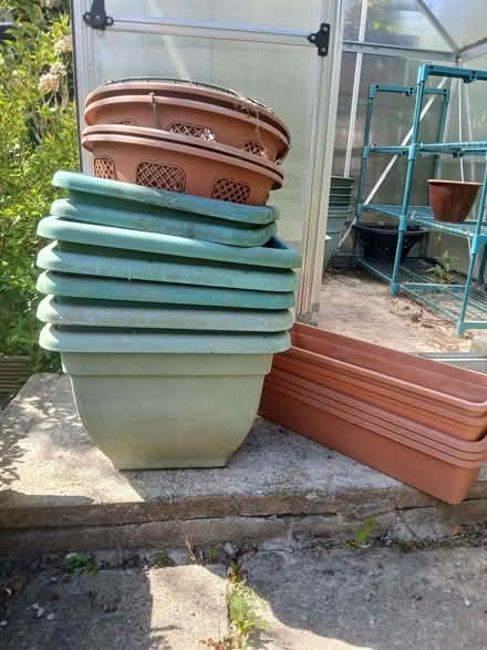 Photo of free 7 Garden planters, 5 troughs & 5 hanging baskets (Roseworth TS19) #1