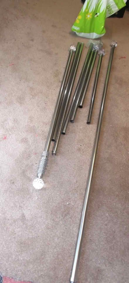 Photo of free Chrome curtaain rods (Neston) #1