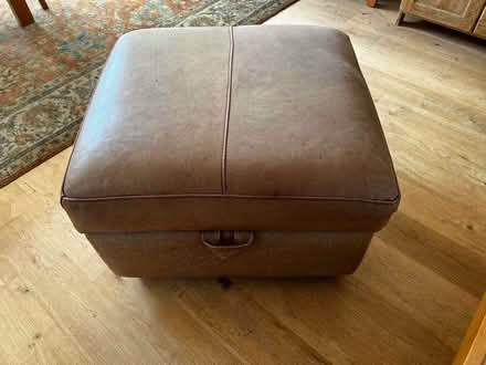 Photo of free Leather foot stool with storage (Lower Wolvercote OX2) #1