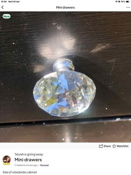 Photo of free Bedside / mini drawers (Queen's Park BN2) #2