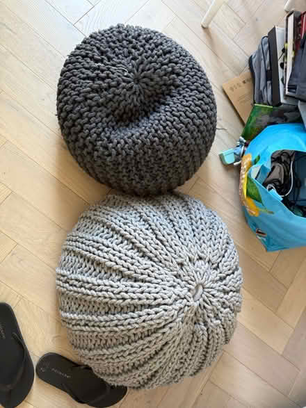 Photo of free Knitted foot stools / pouffes (Eccles, ME20) #1
