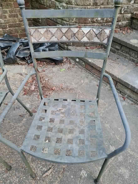 Photo of free Four metal garden chairs (Banstead, SM7) #1