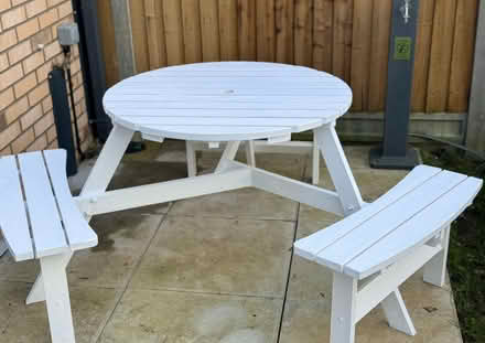 Photo of free White Picnic Table (Whitton) #1