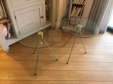 Photo of free two round glasstopped coffee tables (Radcliffe on Trent, NG12) #3