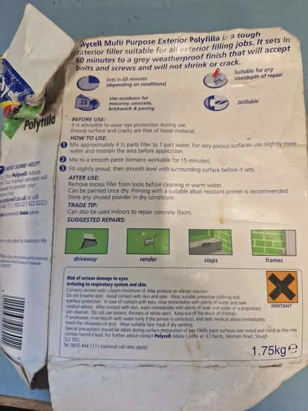 Photo of free Exterior Polyfilla (Hornchurch RM12) #3