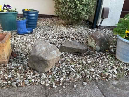 Photo of free 3 heavy garden rocks (Deerwood Close SK10) #1