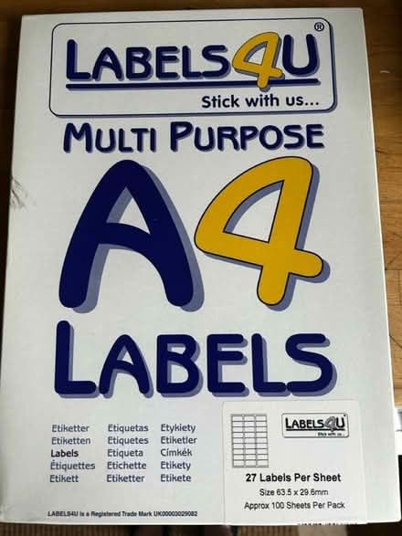 Photo of free Labels (Horsforth LS18) #1