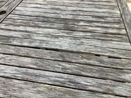 Photo of free Outdoor table (5 foot long) and 5 chairs, old! (Neath Hill MK14) #4