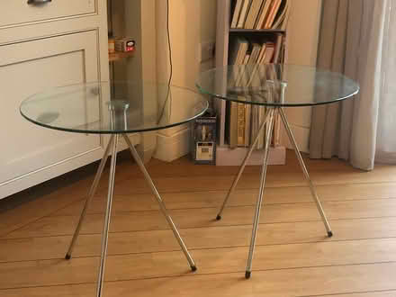 Photo of free two round glasstopped coffee tables (Radcliffe on Trent, NG12) #1