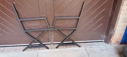 Photo of free Set of 2 metal bench ends (Clayton Green PR6) #1