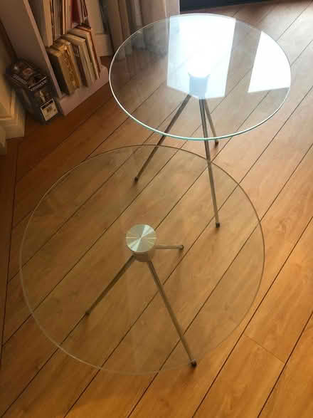 Photo of free two round glasstopped coffee tables (Radcliffe on Trent, NG12) #2