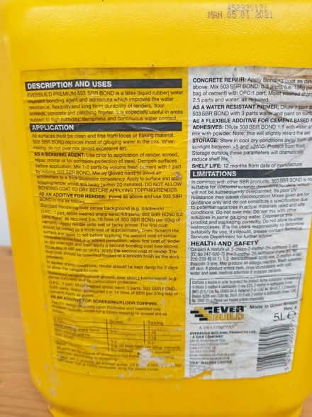 Photo of free 5L Bonding agent (Garforth, LS25) #2