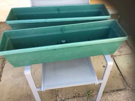 Photo of free 2 heavy duty plastic window boxes/planters (Alderley Edge SK9) #1