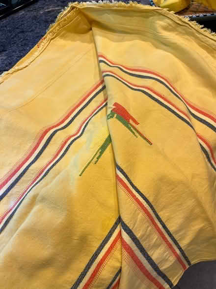 Photo of free yellow tablecloth (Prospect and DeAnza) #1