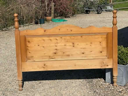 Photo of free Pine headboard for double bed (Wingfield) #1