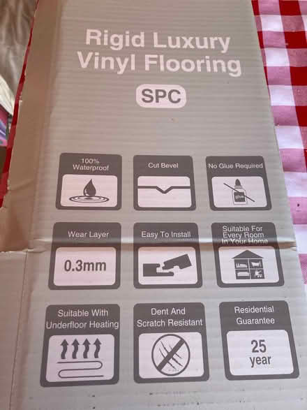 Photo of free Rigid vinyl flooring light brown (RUshden NN10) #1