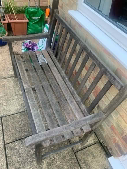 Photo of free Hardwood garden seat, spares/repair (Digswell AL6) #1