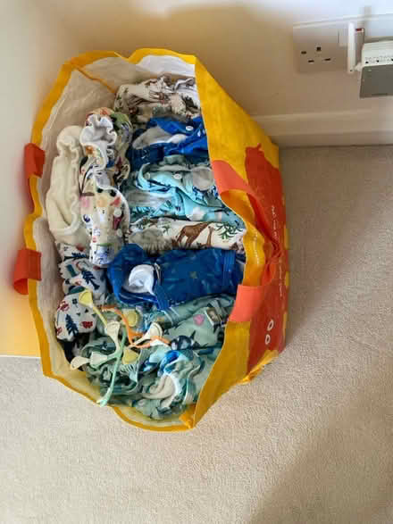 Photo of free Large bag of reusable nappies (Oakridge - RG21) #1