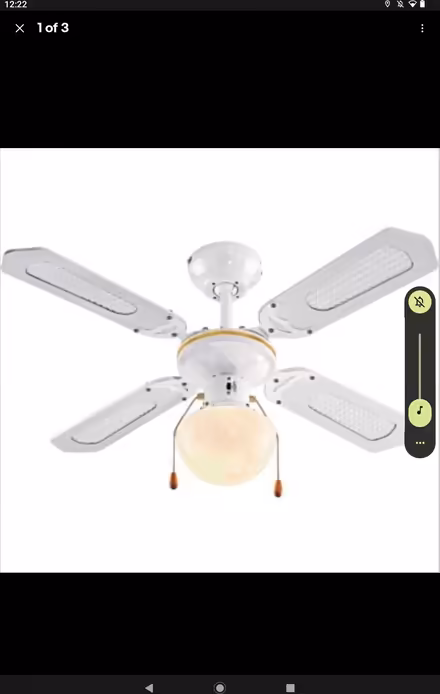 Photo of free Used White ceiling fan (Malvern WR14) #1