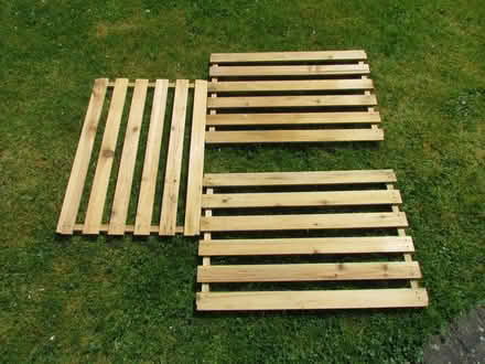 Photo of free 3 Wooden Slatted Shelves (Bernards Heath AL3) #1