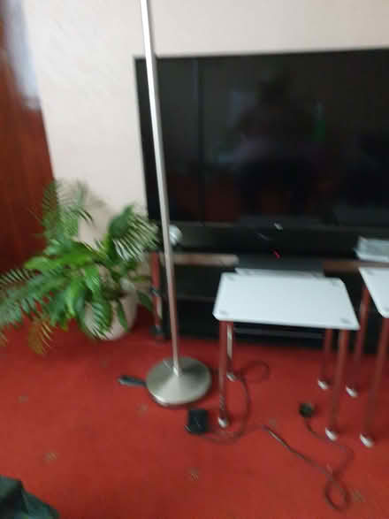 Photo of free Chrome and white glass lamp . (Bexleyheath DA7) #1