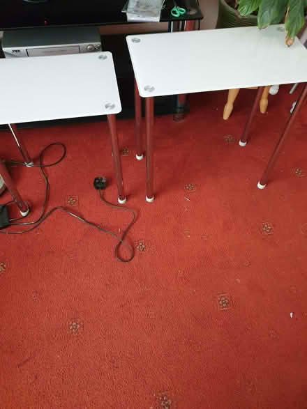Photo of free Nest of 2 white glass tables (Bexleyheath DA7) #2