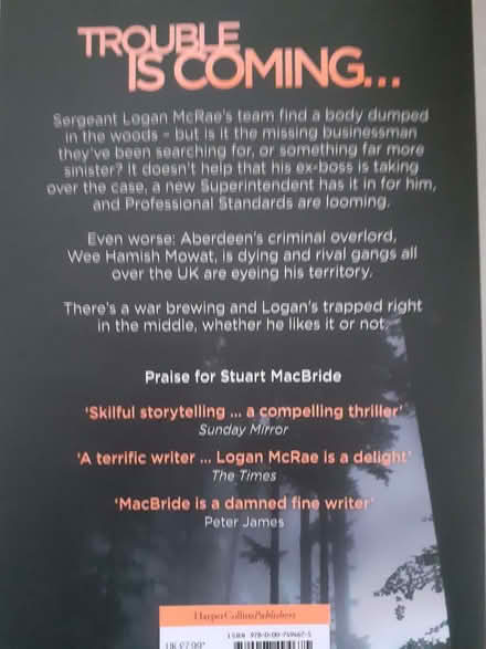 Photo of free 3 Stuart Macbride books (Surrey Heath GU15) #2