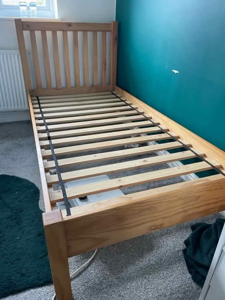 Photo of free Pine single Bed (Dickens Heath B90) #1