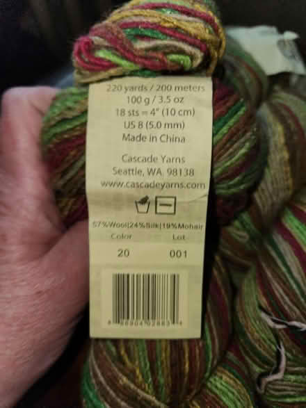 Photo of free Two skeins of Casablanca yarn (Capitol Hill, DC) #2