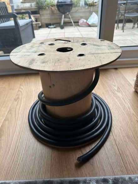 Photo of free Wooden reel with some left over electric cable (Horn's Mill SG13) #1