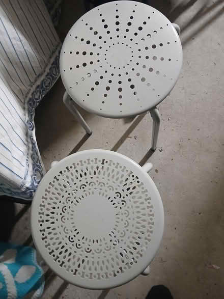 Photo of free Two stacking metal stools (Off of LaGrange and 159th) #2