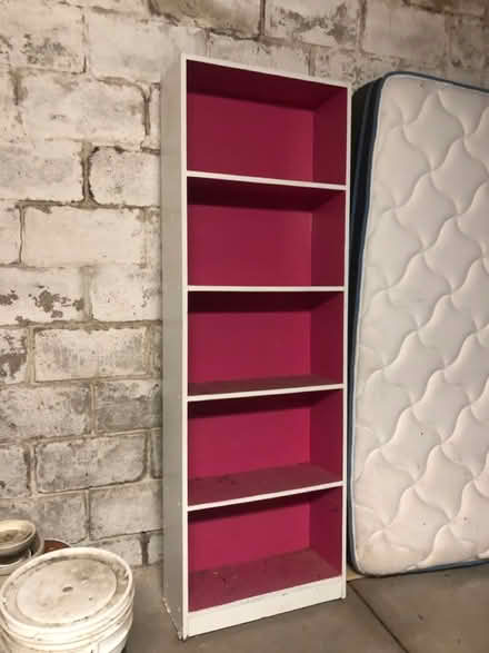 Photo of free Tall wooden shelf (East Watertown) #1