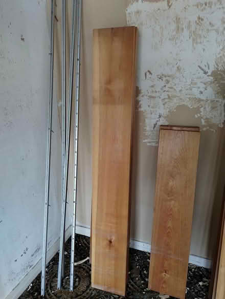 Photo of free Wooden shelves and metal supports (B91 - Central Solihull) #3